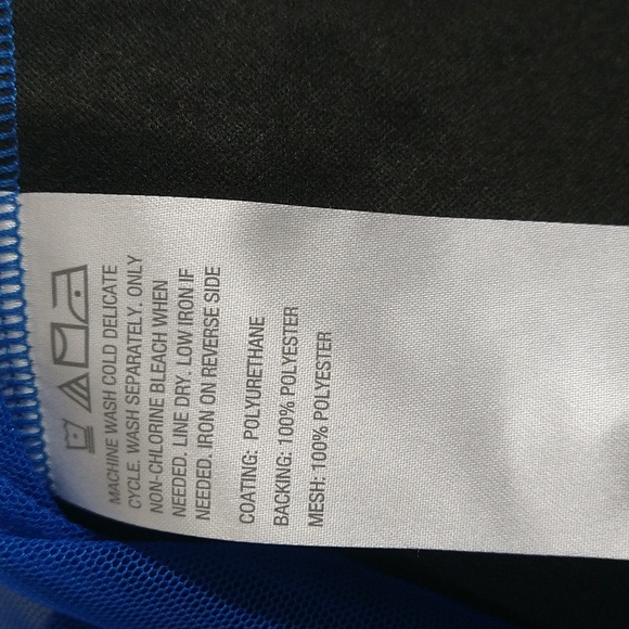 NEW! Colleen Lopez Mesh Leaf / Floral Faux Leather Jacket, Rich Blue - Picture 10 of 13